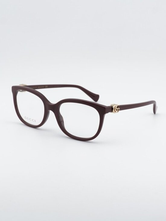 Gucci GG1075O 006 Eyeglasses Burgundy 54mm Square Frame main image 4